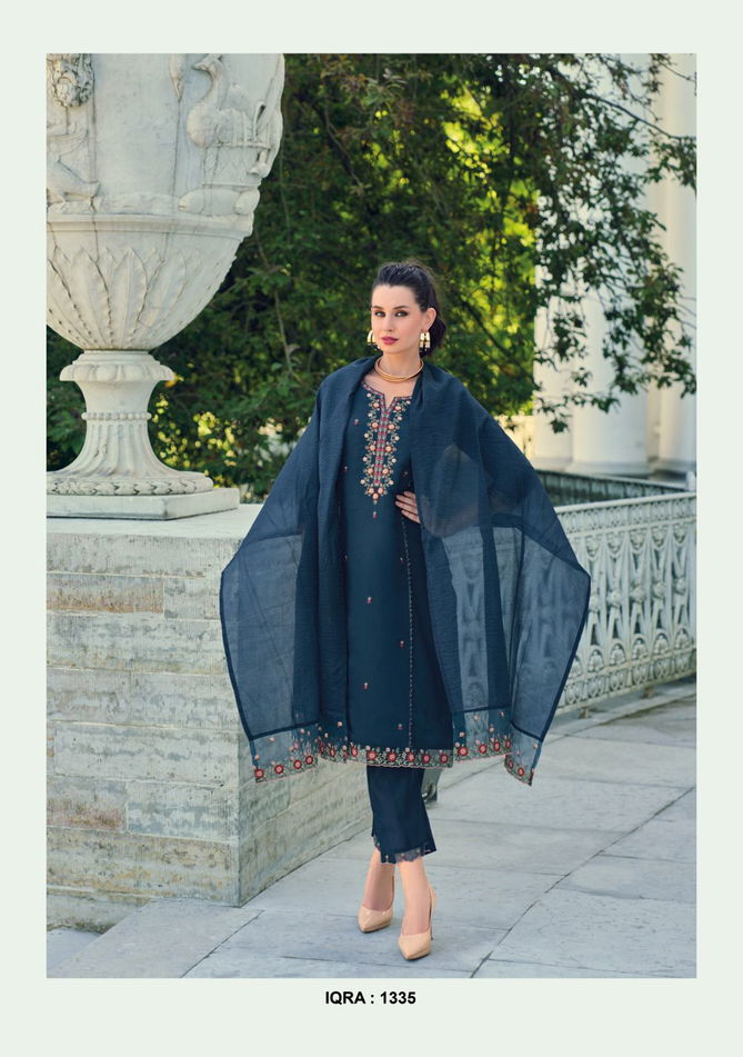 Iqra By Lady Leela Viscose Silk Embroidery Kuryi With Bottom Dupatta Wholesale Online